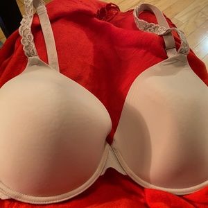 Natori Plunge T-Shirt Bra 36DD Nude